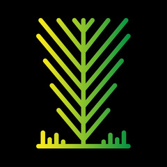 Tree icon gradient vector