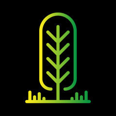 Tree icon gradient vector