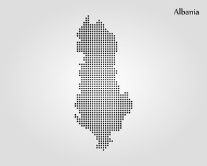 Obraz premium Map of Albania. Vector illustration. World map