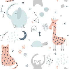 Cute safari animals. © Tapilipa