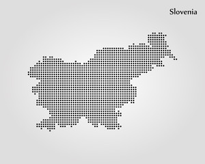 Map of Slovenia. Vector illustration. World map