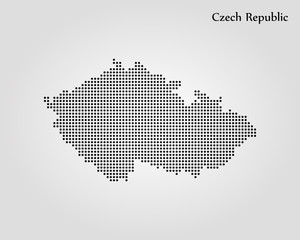 Fototapeta premium Map of Czech Republic. Vector illustration. World map