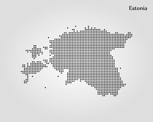 Fototapeta na wymiar Map of Estonia. Vector illustration. World map