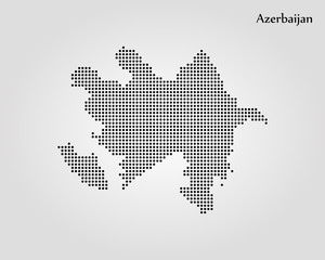 Fototapeta na wymiar Map of Azerbaijan. Vector illustration. World map