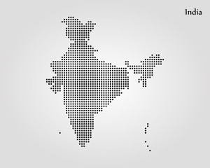 Fototapeta na wymiar Map of India. Vector illustration. World map