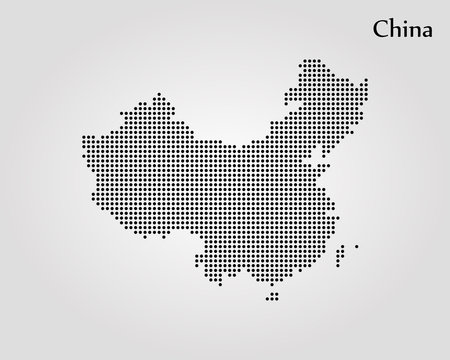 Map of China. Vector illustration. World map