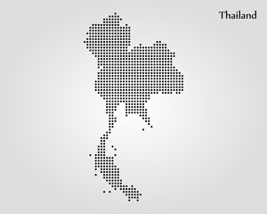 Fototapeta na wymiar Map of Thailand. Vector illustration. World map