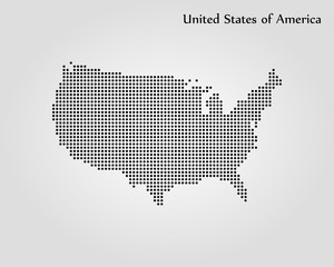 Map of United States of America. Vector illustration. World map