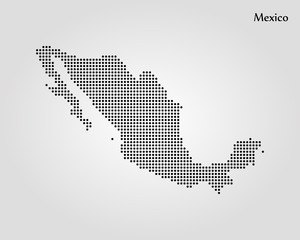 Map of Mexico. Vector illustration. World map