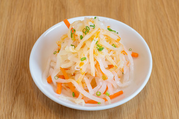 spicy jelly fish with carrot salad