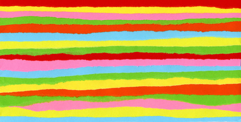 Multicolored strips of paper