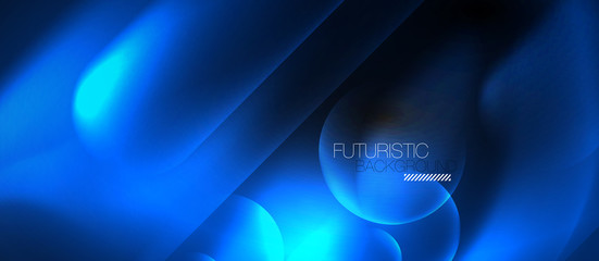 Neon glowing techno lines, hi-tech futuristic abstract background template