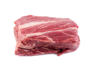 Fresh beef steak isolated on white background