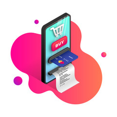 Online shopping concept amoeba