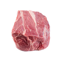 Fresh beef steak isolated on white background