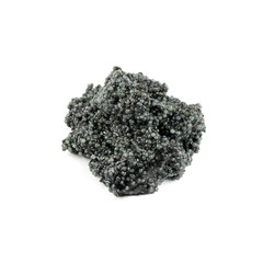 Small Black Caviar Isolated on White Background Top View