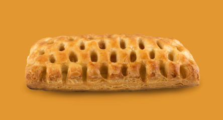 Sweet Braided Puff Pastry or Pate Feuilletee Isolated