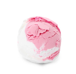 Tasty ice cream on white background