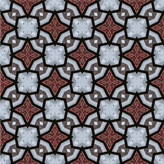 Abstract geometric seamless pattern handmade ethnic and tribal motifs. Bohemian ethnic tile printing