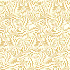 striped balls floating seamless pattern in gold ivory shades