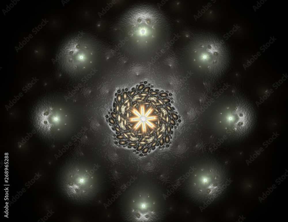 Poster abstract fractal color texture. digital art. abstract form & colors. abstract fractal element patter