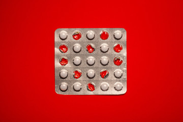 Tablettenpackung - symbolische Herzform