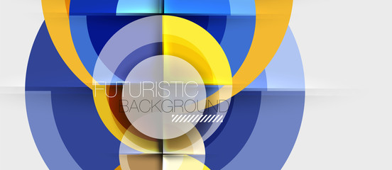 Fototapeta premium Geometric design abstract background - circles