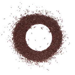 Chocolate Sprinkles Isolated on White Background Top View