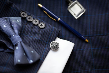 luxury men's cufflinks with pen