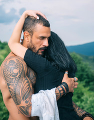 Love story. Beautiful young couple hugging. Love concept. Couple is hugging. Passion love couple....