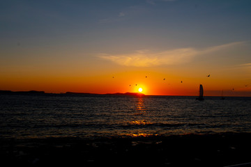 Fototapeta na wymiar sunset at Ibiza