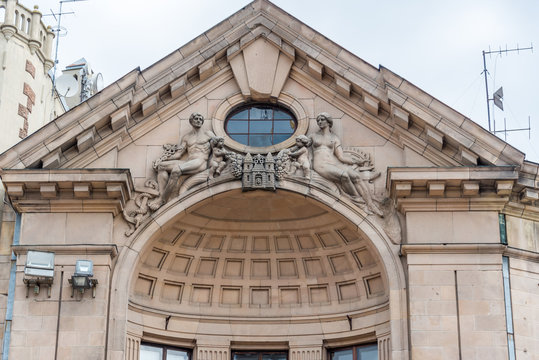 Detail of a Art Nouveau Building in Riga, Latvia