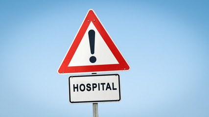 Street Sign to Hospital
