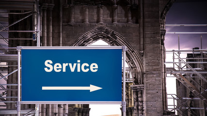 Obraz premium Street Sign to Service