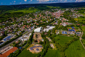 Das Dorf Schotten in Hessen aus der Luft