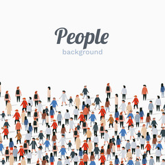 Large group of people on white background. People communication concept.