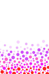 Dot pattern based on red and pink.  赤やピンクを基調としたドット柄