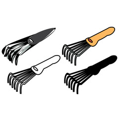 isolated, garden hoe, chopper, set