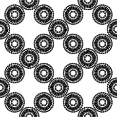 Polka dots seamless pattern. Mosaic of ethnic figures. Patterned texture. Geometric background. Can be used for wallpaper, textile, invitation card, wrapping, web page background.