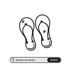 flip-flops icon thin line