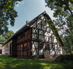 Half-timbered house in the country in Germany