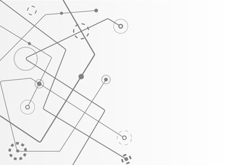 Abstract geometric connect lines and dots.Simple technology graphic background.Illustration Vector design Network and Connection concept.