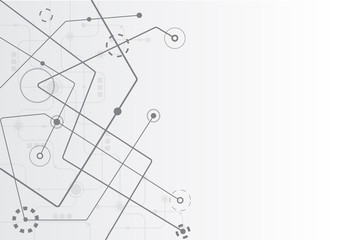 Obraz premium Abstract geometric connect lines and dots.Simple technology graphic background.Illustration Vector design Network and Connection concept.