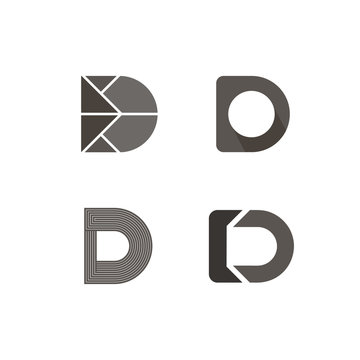 Letter C vector line logo design. Creative minimalism logotype icon symbol