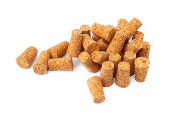 Wine corks isolated on white background