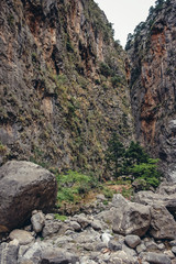 Samaria Gorge National Park of Greece on Crete island, Greece