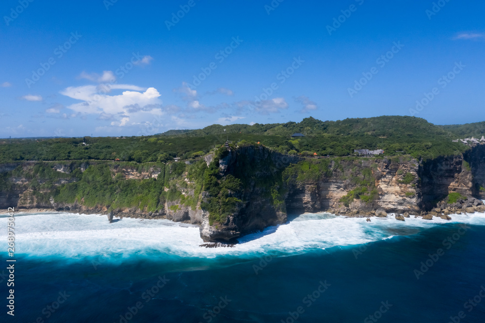 Sticker beautiful uluwatu cliff of bali island landscape