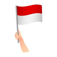 Monaco flag in hand icon