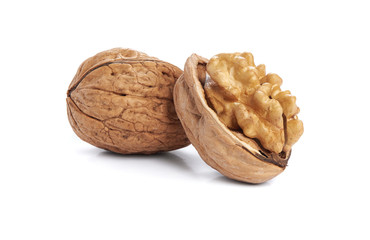 walnuts isolated on white background