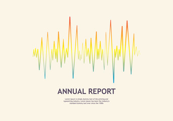 Music wave player logo. Colorful equalizer element